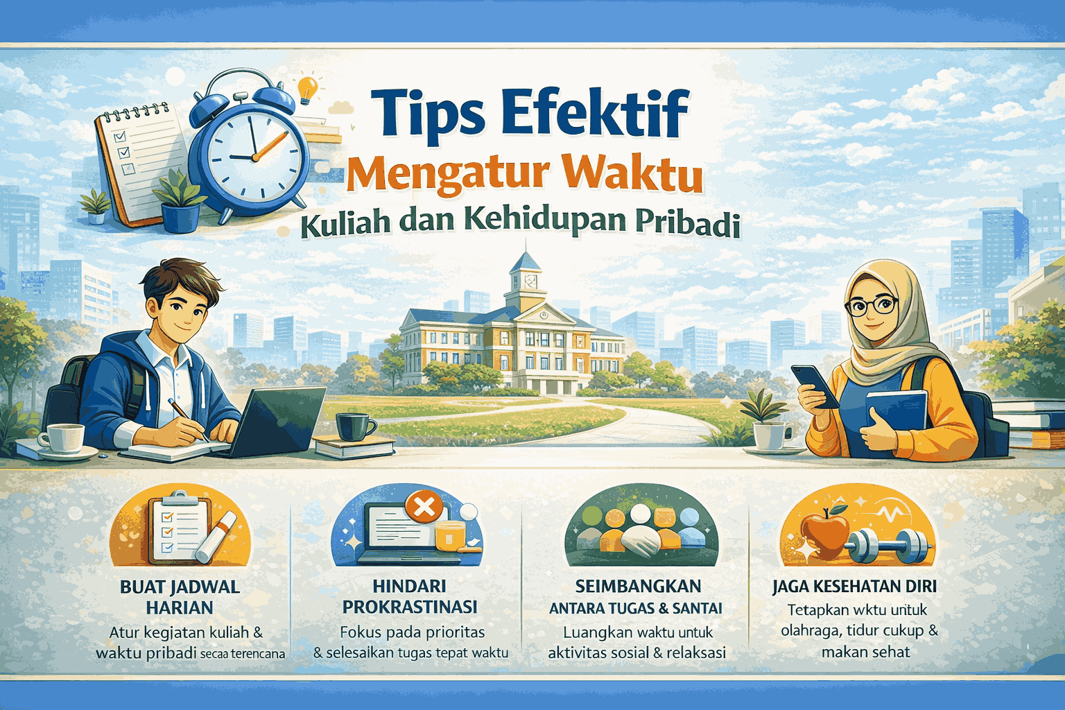 Tips Efektif Mengatur Waktu Kuliah dan Kehidupan Pribadi