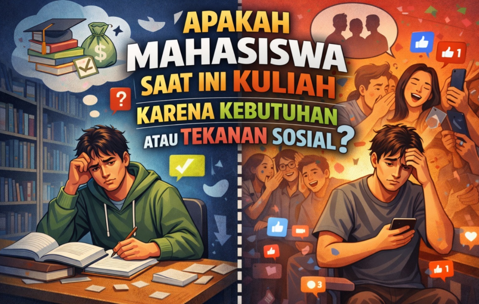 Apakah Mahasiswa Saat Ini Kuliah karena Kebutuhan atau Tekanan Sosial?