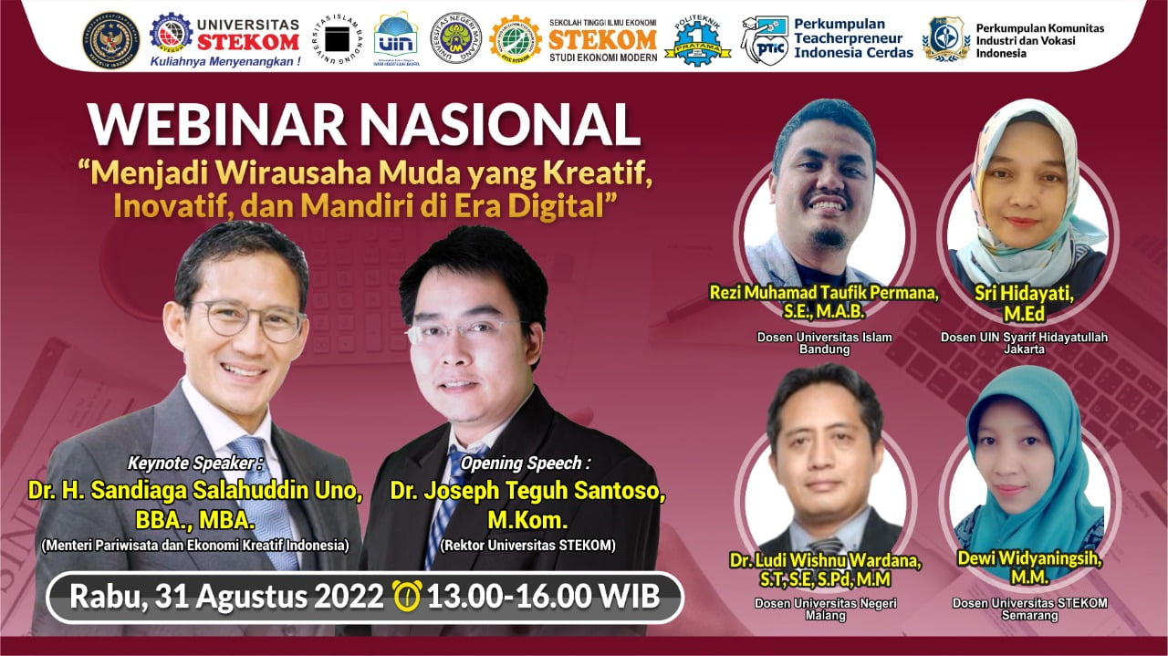WEBINAR NASIONAL Menjadi Wirausaha Muda yang Kreatif, Inovatif, dan Mandiri di Era Digital 