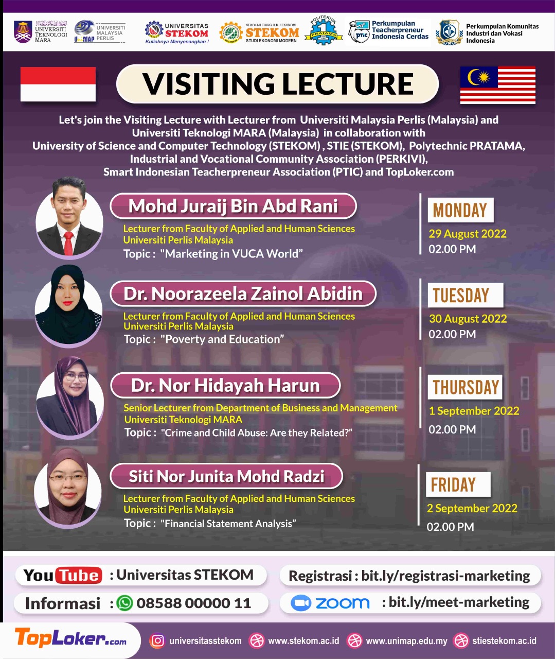 Day 4 - Visiting Lecturer Universiti Malaysia Perlis and Universiti Teknologi MARA (Malaysia)