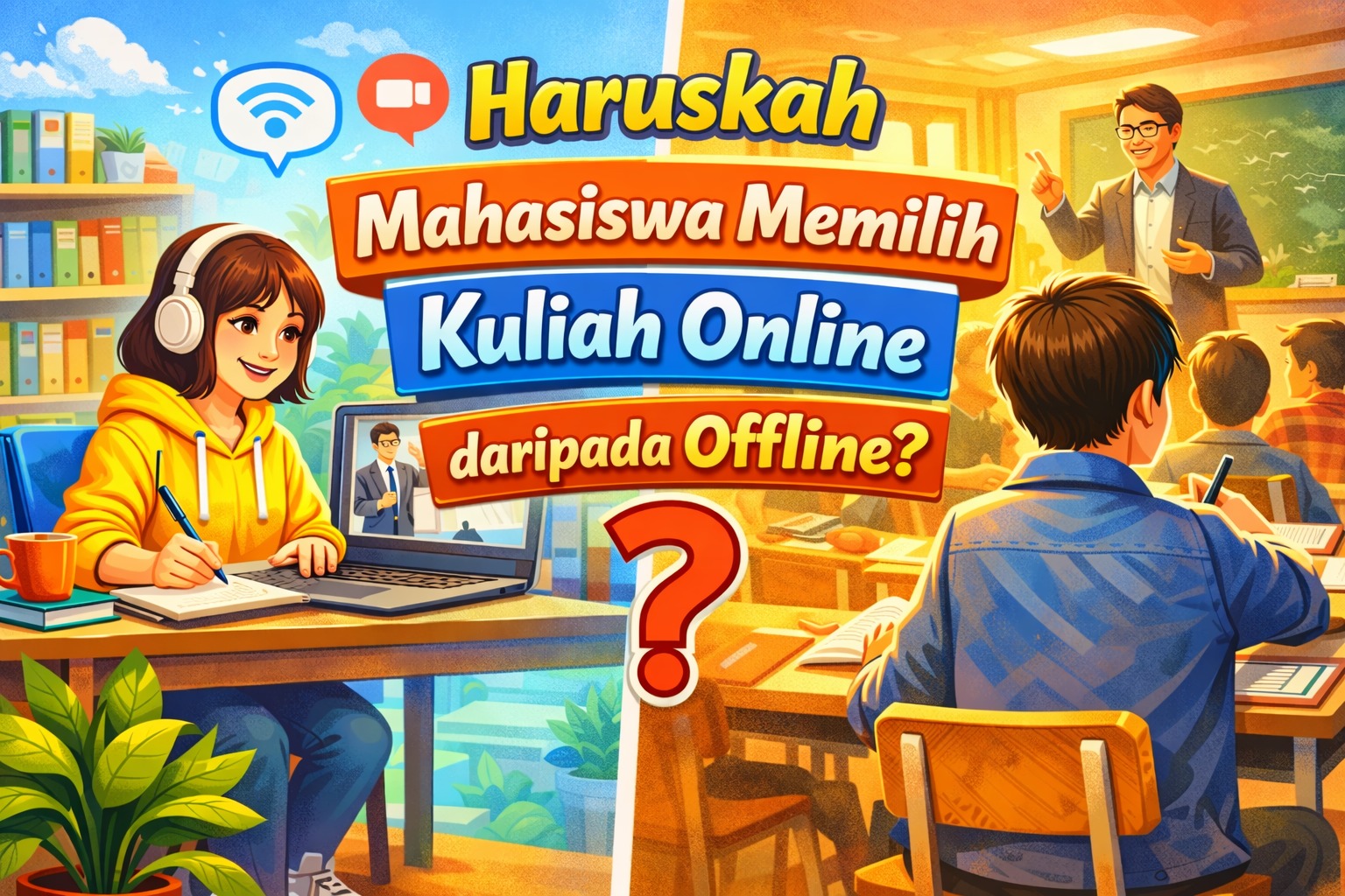 Haruskah Mahasiswa Memilih Kuliah Online daripada Offline?