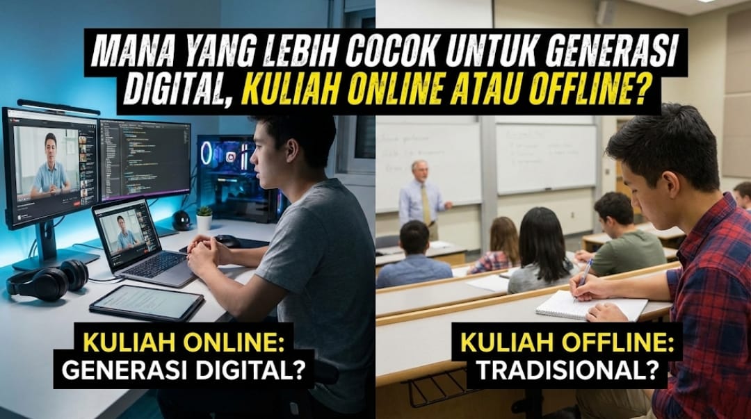 Mana yang Lebih Cocok untuk Generasi Digital, Kuliah Online atau Offline?