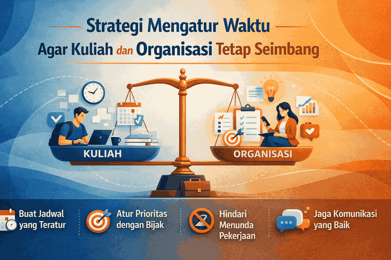 Strategi Mengatur Waktu Agar Kuliah dan Organisasi Tetap Seimbang