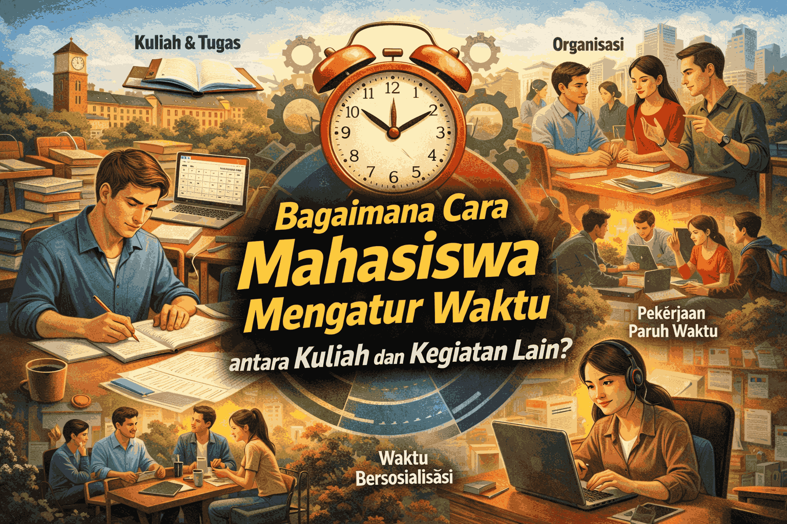 Bagaimana Cara Mahasiswa Mengatur Waktu antara Kuliah dan Kegiatan Lain?