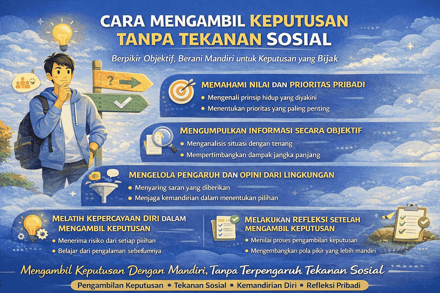 Cara Mengambil Keputusan Tanpa Tekanan Sosial