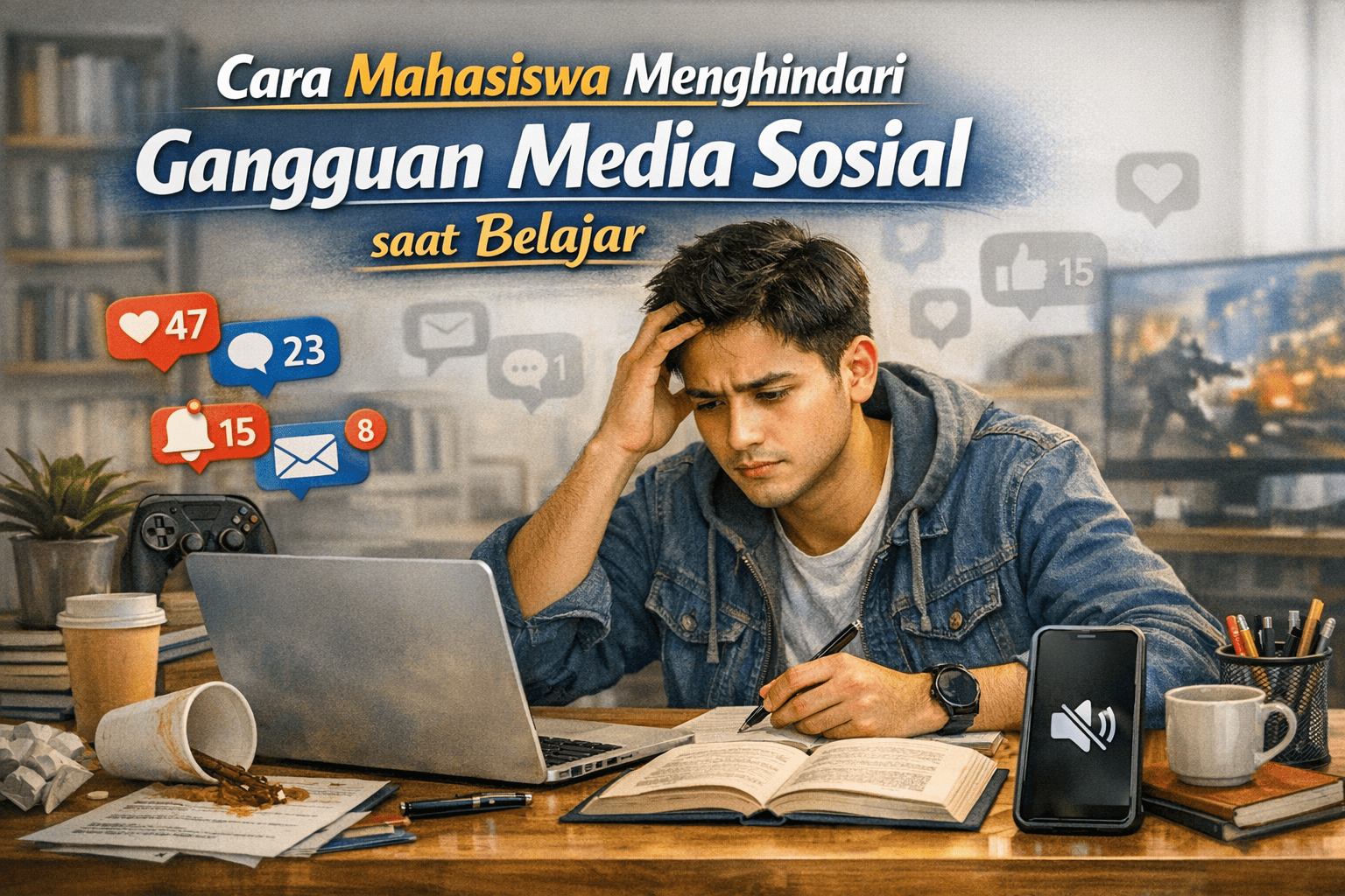 Cara Mahasiswa Menghindari Gangguan Media Sosial saat Belajar