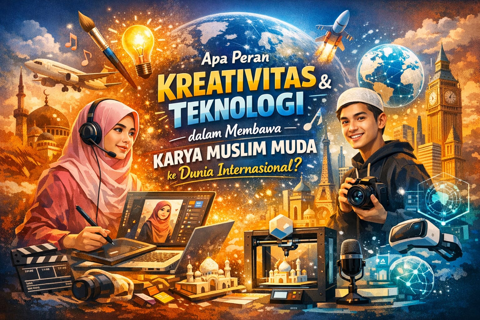 Apa Peran Kreativitas dan Teknologi dalam Membawa Karya Muslim Muda ke Dunia Internasional?