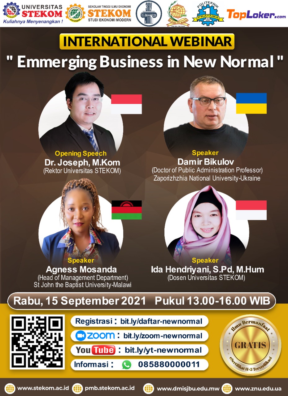 INTERNATIONAL WEBINAR Emmerging Business In New Normal