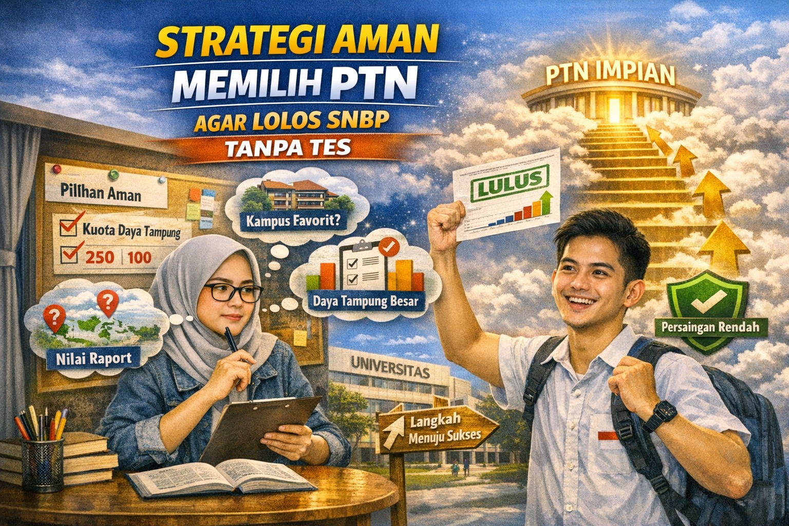 Strategi Aman Memilih PTN Agar Lolos SNBP Tanpa Tes