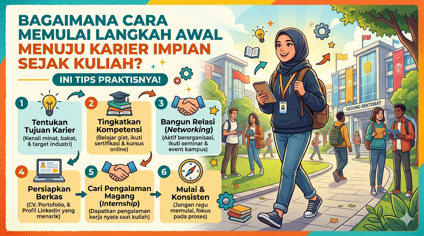 Bagaimana Cara Memulai Langkah Awal Menuju Karier Impian Sejak Kuliah? Ini Tips Praktisnya