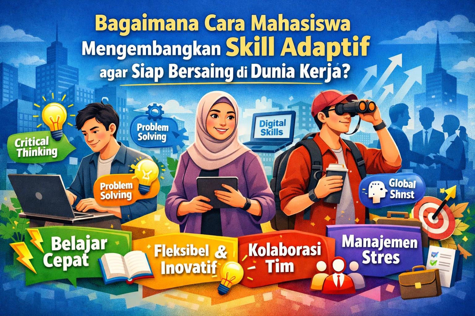 Bagaimana Cara Mahasiswa Mengembangkan Skill Adaptif Agar Siap Bersaing Di Dunia Kerja?