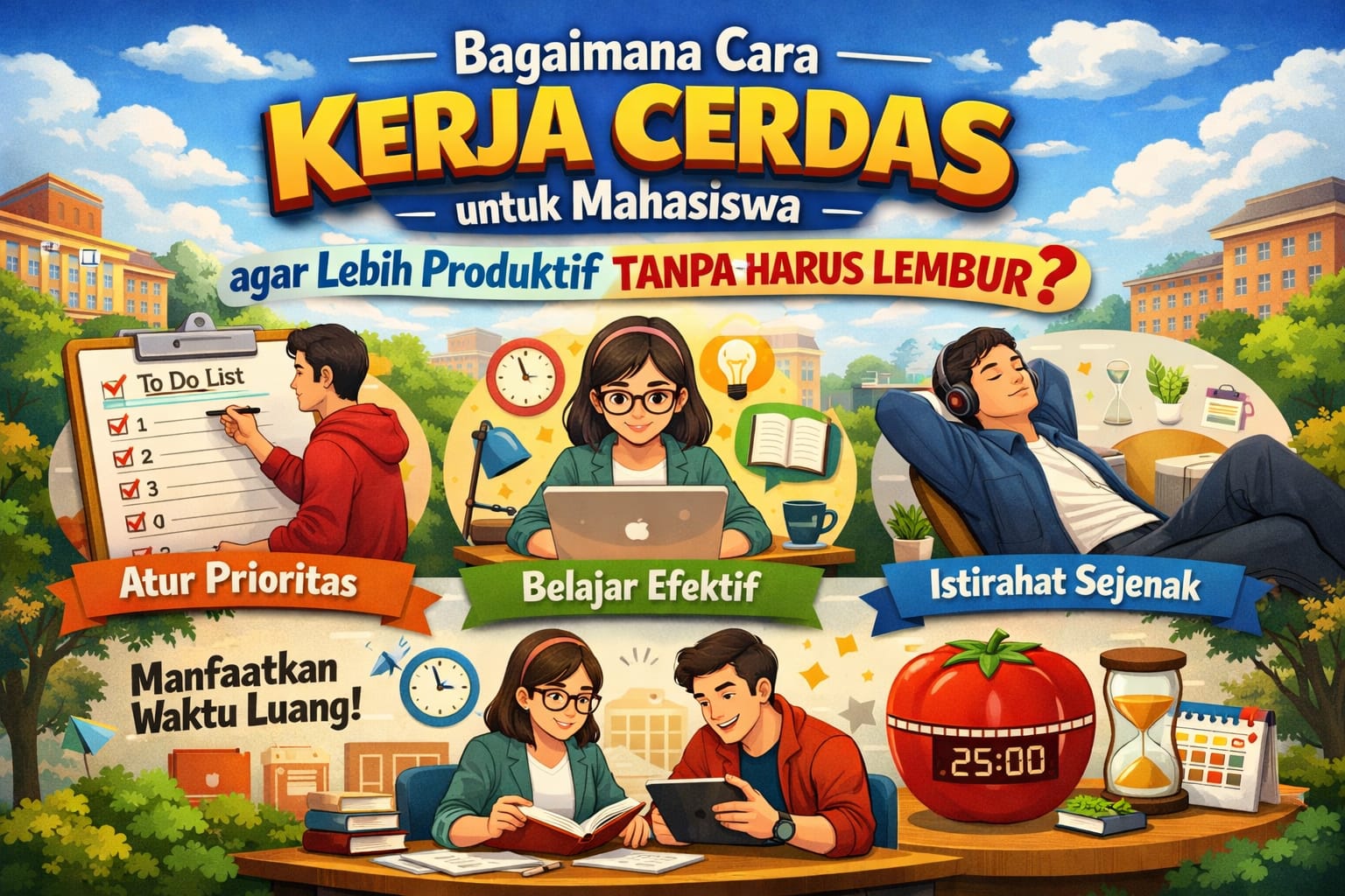 Bagaimana Cara Kerja Cerdas untuk Mahasiswa agar Lebih Produktif Tanpa Harus Lembur?