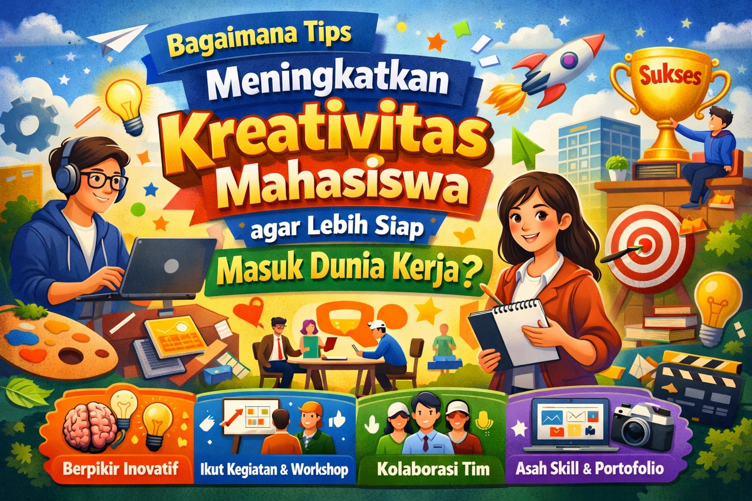 Bagaimana Tips Meningkatkan Kreativitas Mahasiswa agar Lebih Siap Masuk Dunia Kerja?