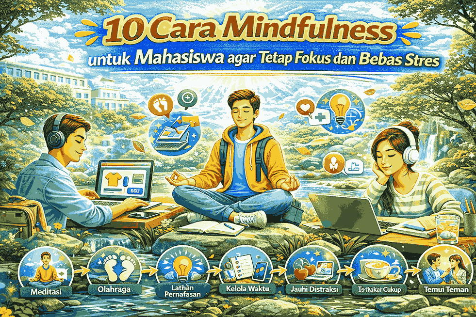 10 Cara Mindfulness untuk Mahasiswa agar Tetap Fokus dan Bebas Stres