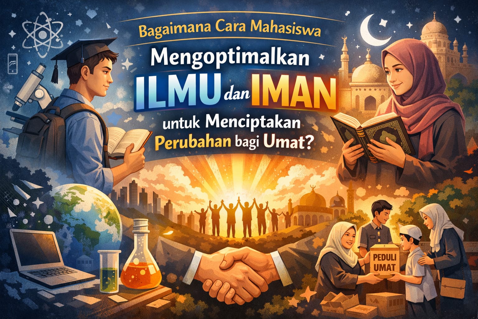 Bagaimana Cara Mahasiswa Mengoptimalkan Ilmu dan Iman untuk Menciptakan Perubahan bagi Umat?