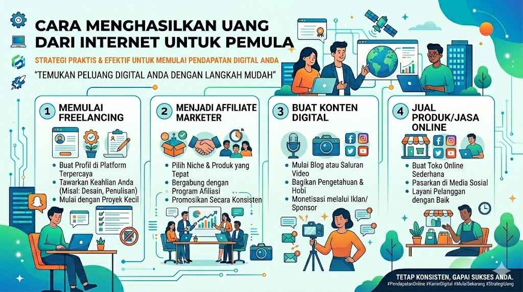 Cara Menghasilkan Uang dari Internet untuk Pemula