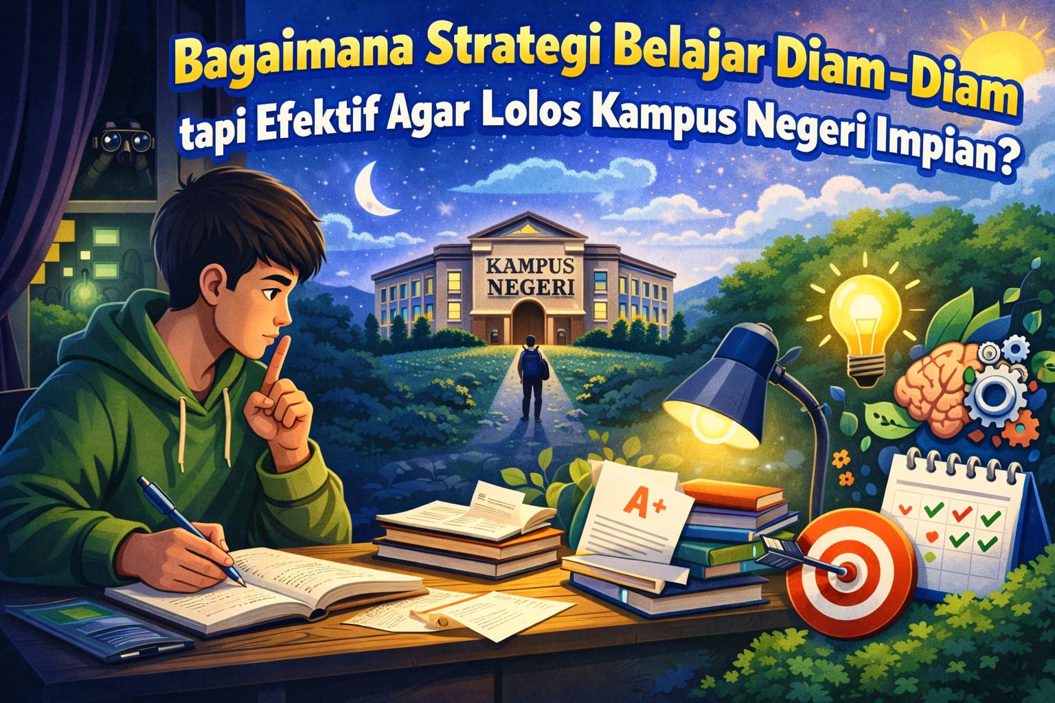 Bagaimana Strategi Belajar Diam-Diam Tapi Efektif Agar Lolos Kampus Negeri Impian?