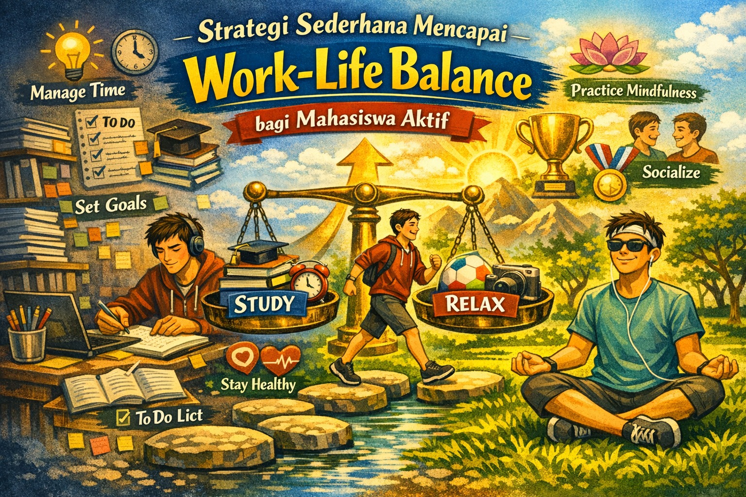 Strategi Sederhana Mencapai Work Life Balance bagi Mahasiswa Aktif
