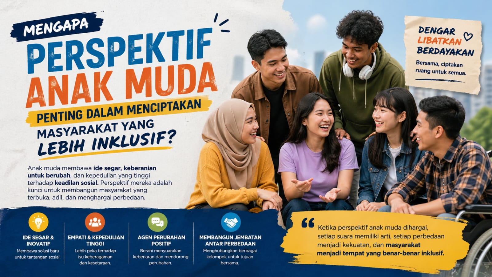Mengapa Perspektif Anak Muda Penting dalam Menciptakan Masyarakat yang Lebih Inklusif?