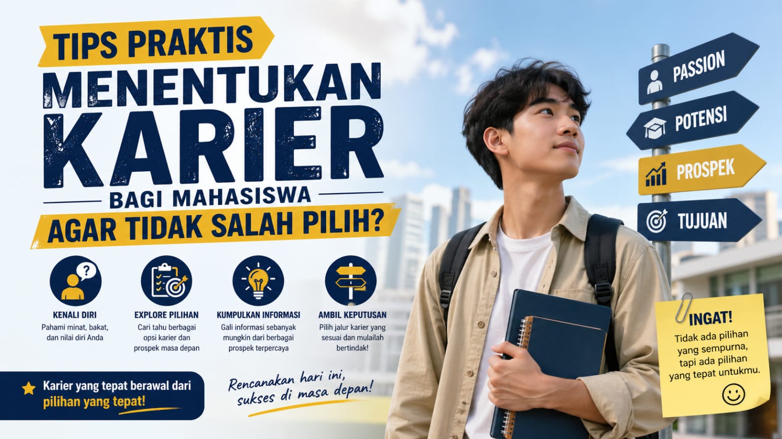 Tips Praktis Menentukan Karier bagi Mahasiswa agar Tidak Salah Pilih?