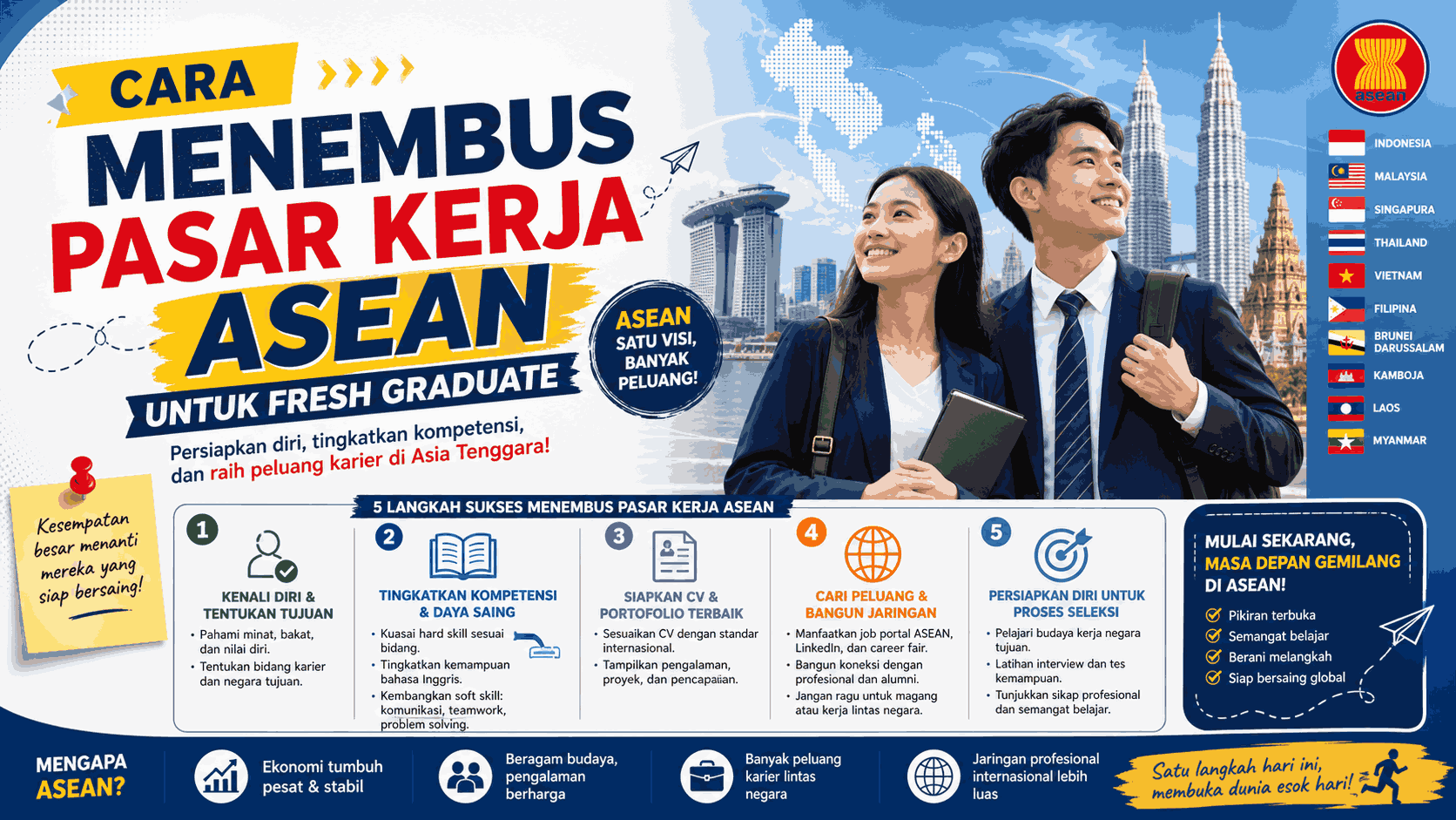 Cara Menembus Pasar Kerja ASEAN untuk Fresh Graduate