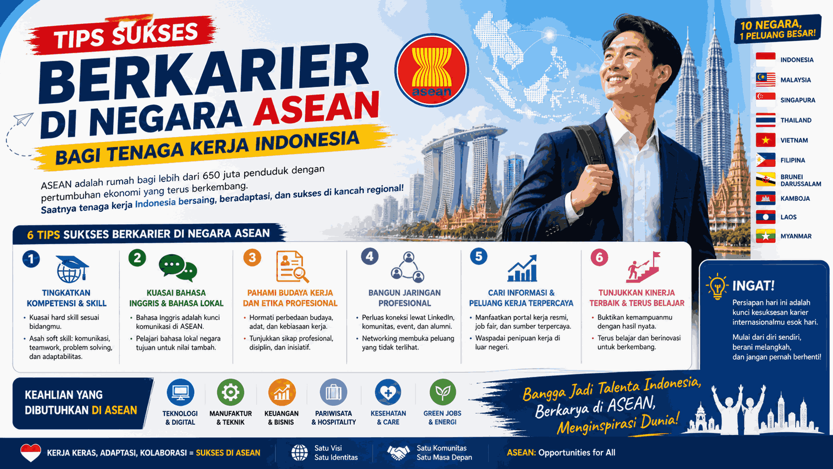 Tips Sukses Berkarier di Negara ASEAN bagi Tenaga Kerja Indonesia