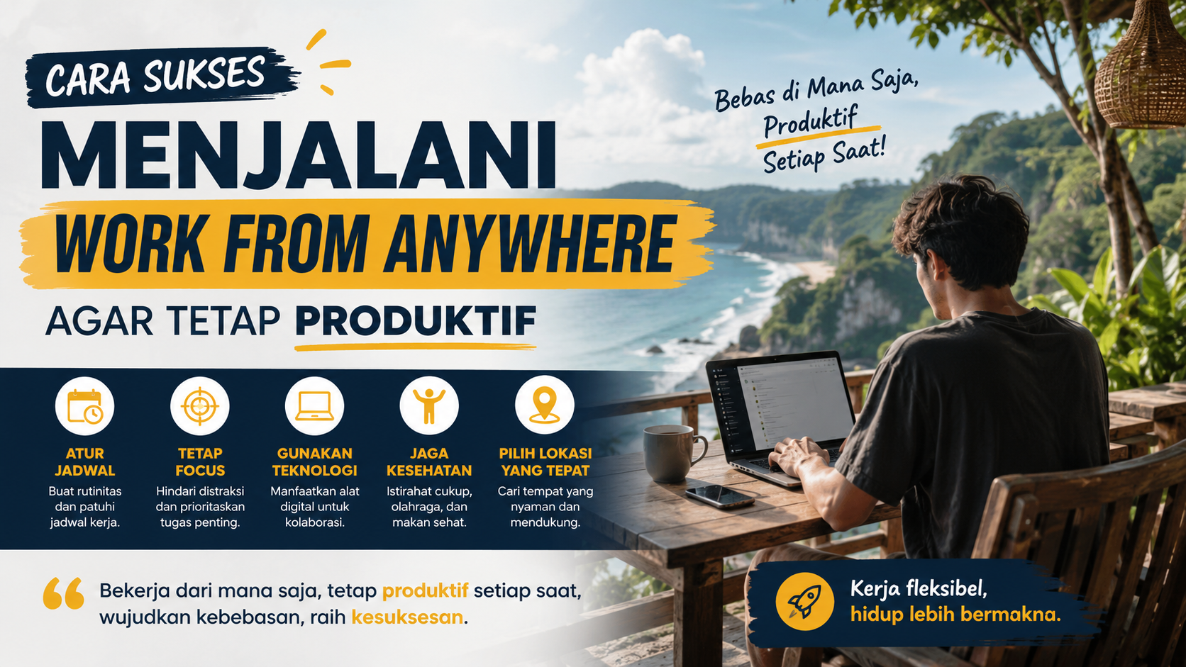 Cara Sukses Menjalani Work From Anywhere agar Tetap Produktif
