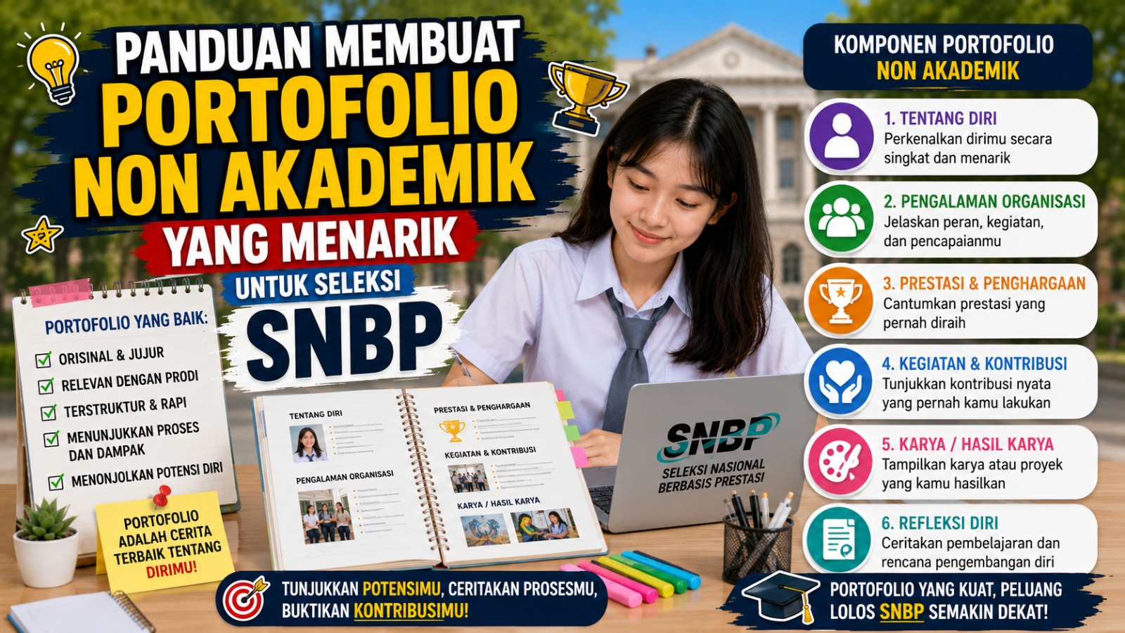Panduan Membuat Portofolio Non Akademik yang Menarik untuk Seleksi SNBP