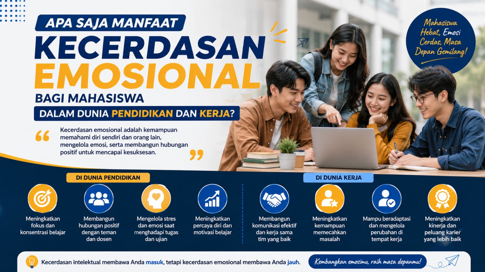 Apa Saja Manfaat Kecerdasan Emosional bagi Mahasiswa dalam Dunia Pendidikan dan Kerja?