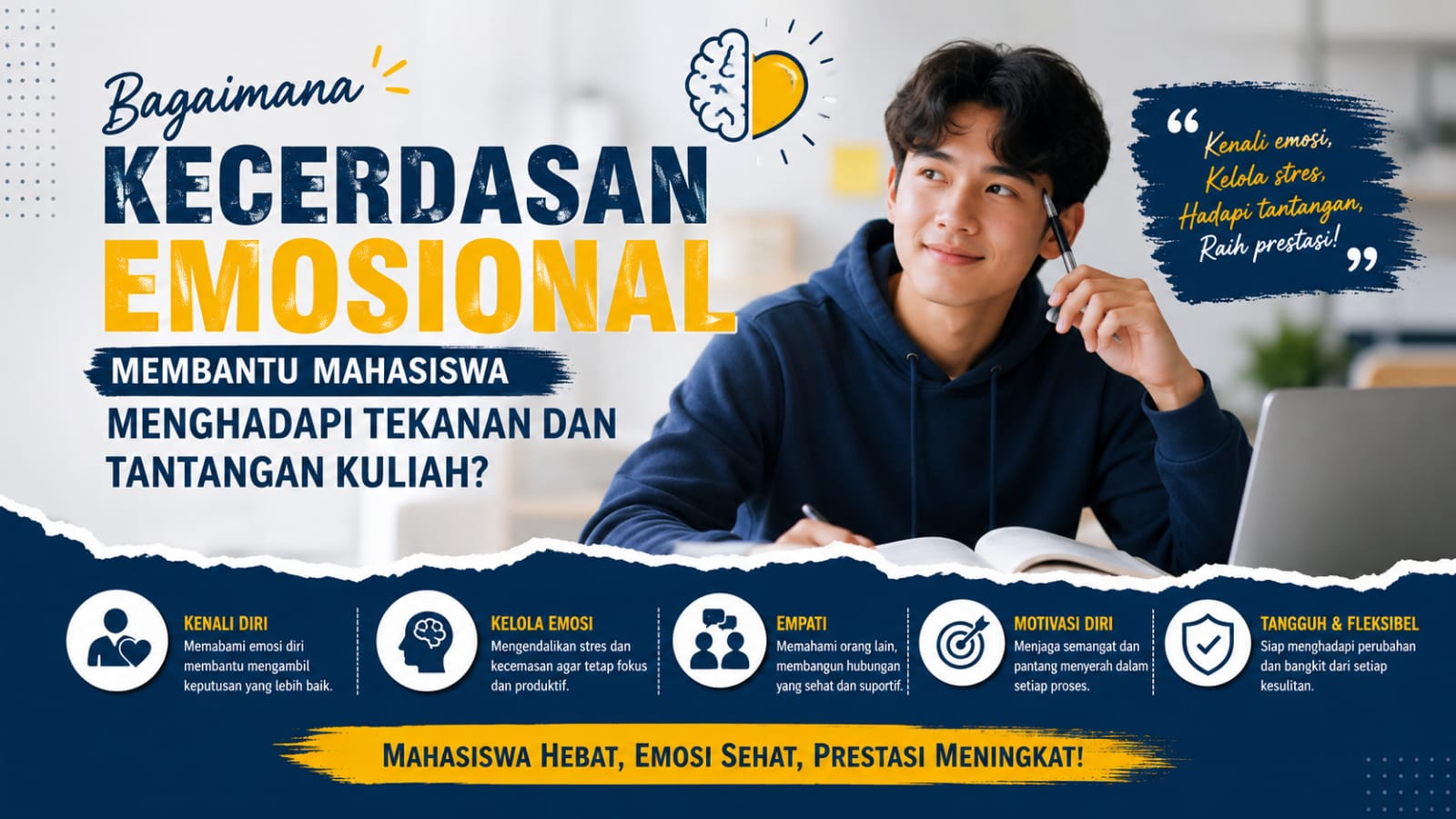 Bagaimana Kecerdasan Emosional Membantu Mahasiswa Menghadapi Tekanan dan Tantangan Kuliah?