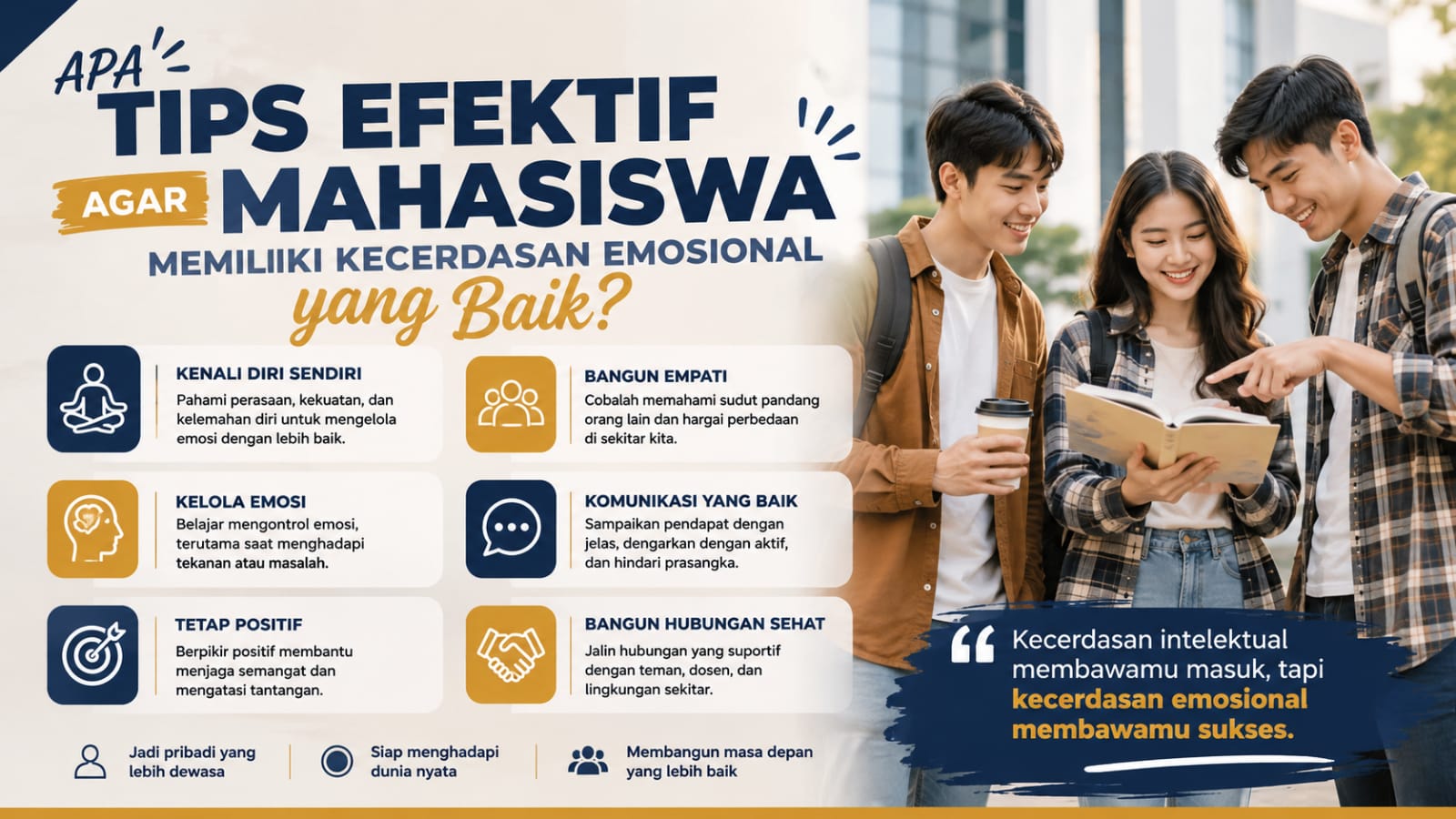 Apa Tips Efektif agar Mahasiswa Memiliki Kecerdasan Emosional yang Baik?