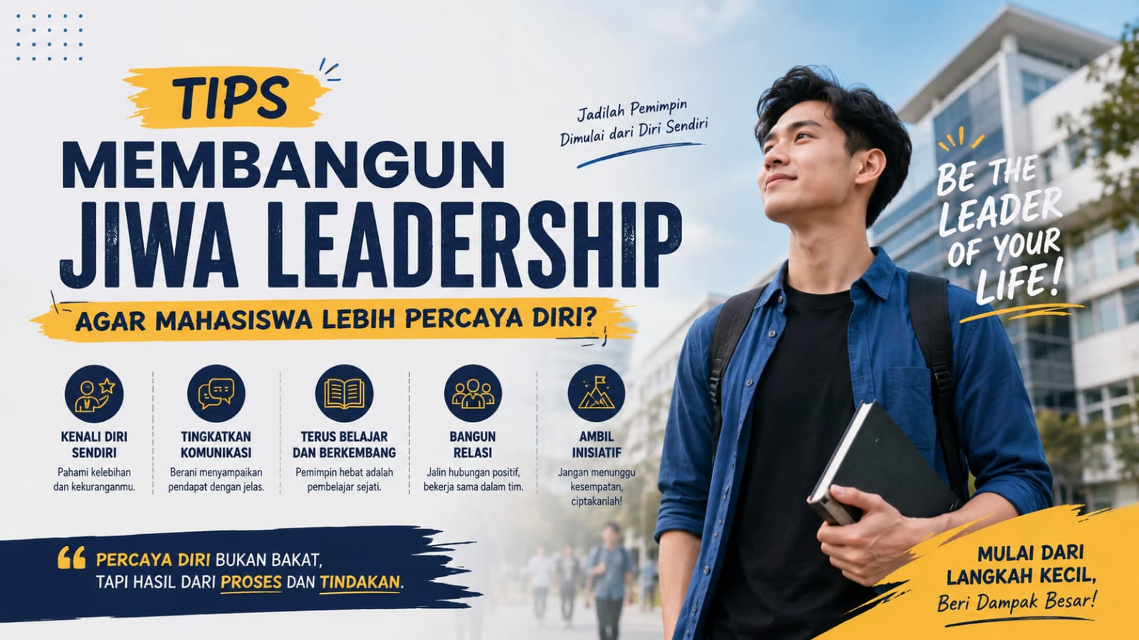 Tips Membangun Jiwa Leadership Agar Mahasiswa Lebih Percaya Diri