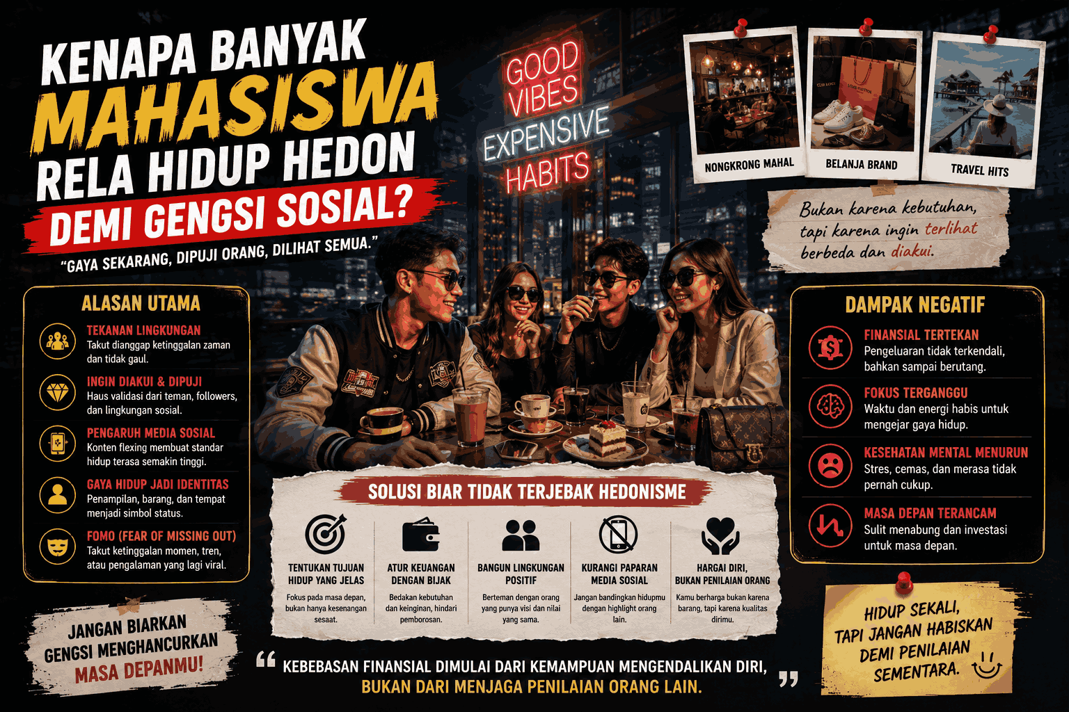 Kenapa Banyak Mahasiswa Rela Hidup Hedon Demi Gengsi Sosial?