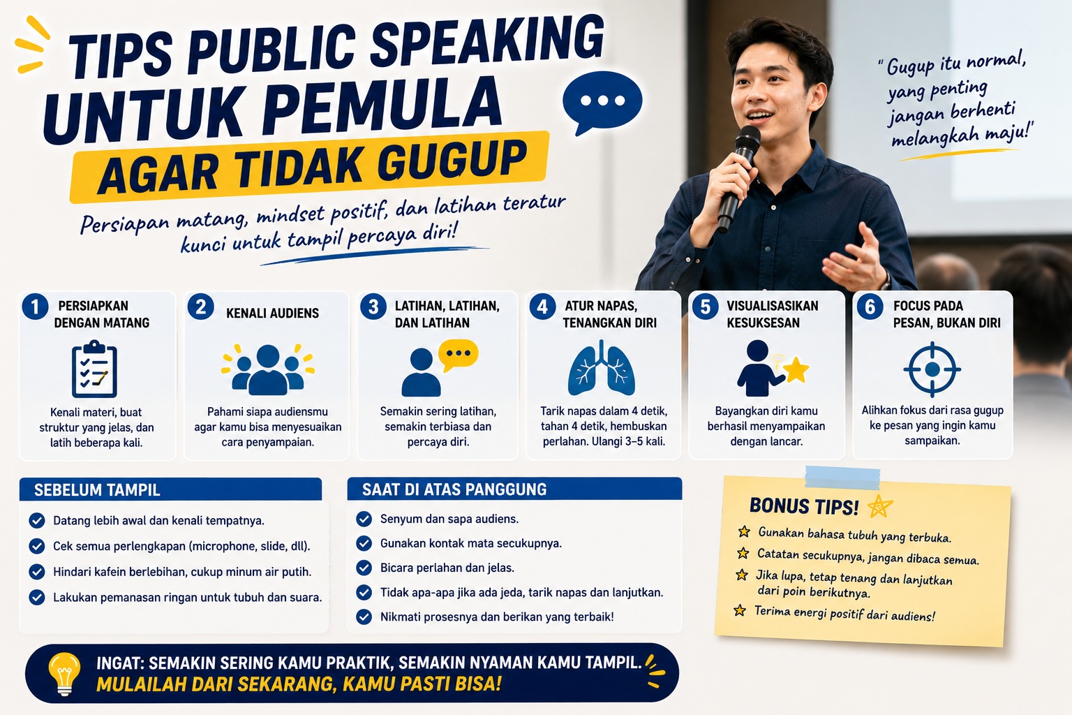 Tips Public Speaking untuk Pemula agar Tidak Gugup