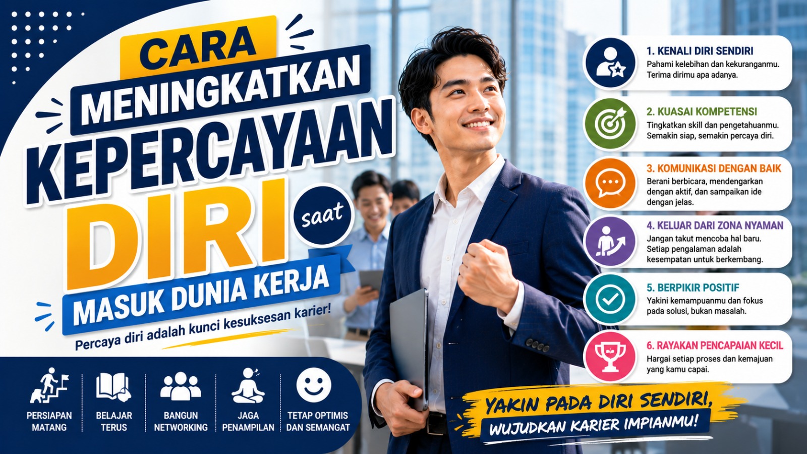 Cara Meningkatkan Kepercayaan Diri saat Masuk Dunia Kerja