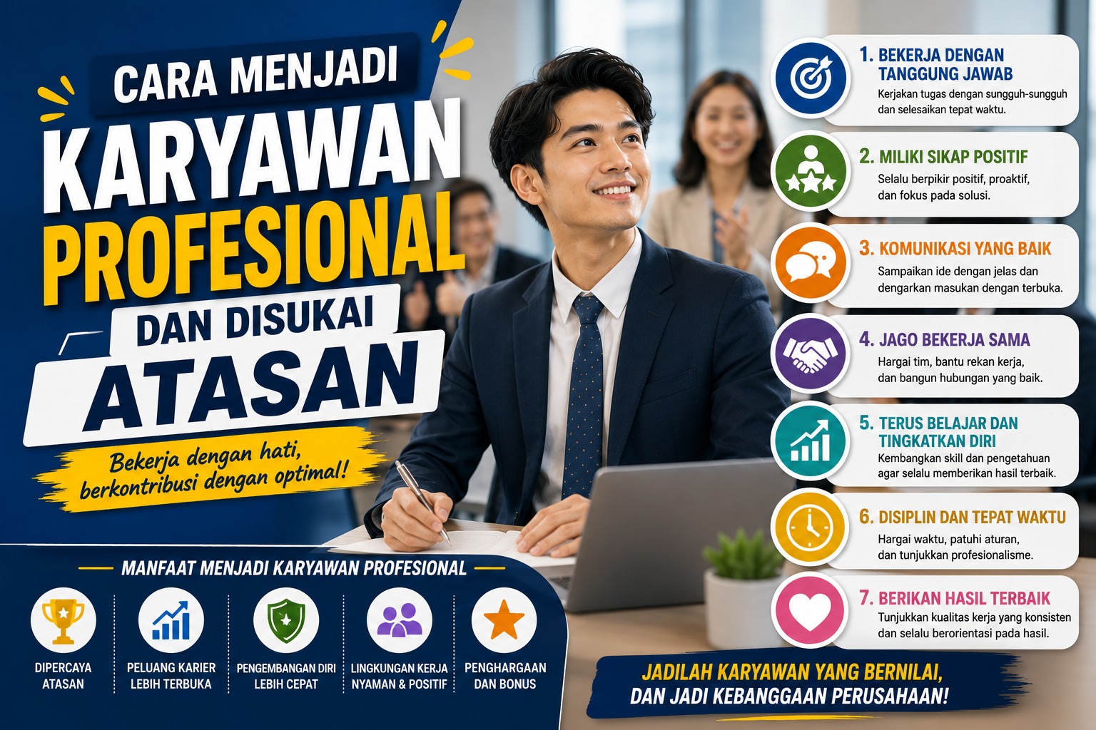 Cara Menjadi Karyawan Profesional dan Disukai Atasan