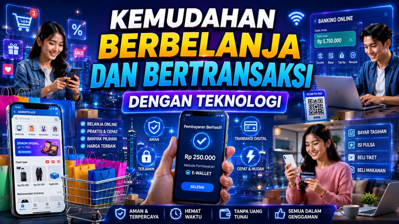 Kemudahan Berbelanja dan Bertransaksi dengan Teknologi