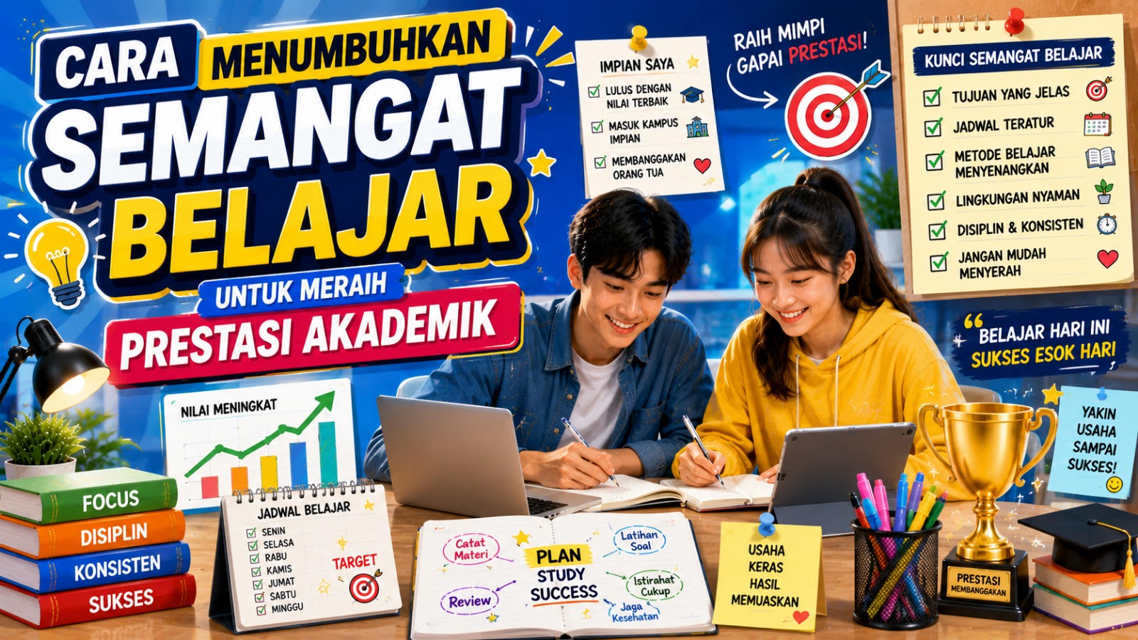 Cara Menumbuhkan Semangat Belajar untuk Meraih Prestasi Akademik