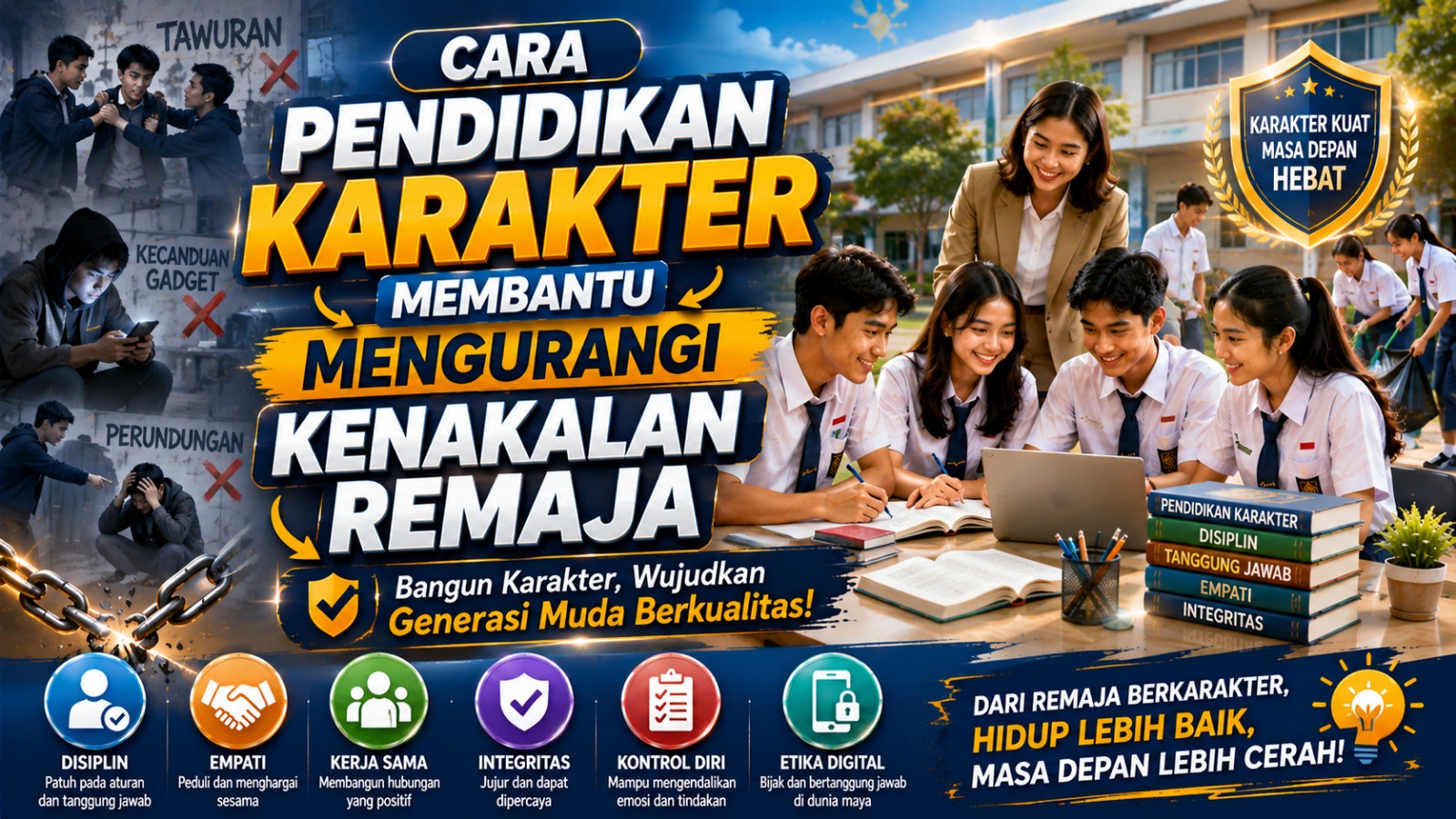 Cara Pendidikan Karakter Membantu Mengurangi Kenakalan Remaja