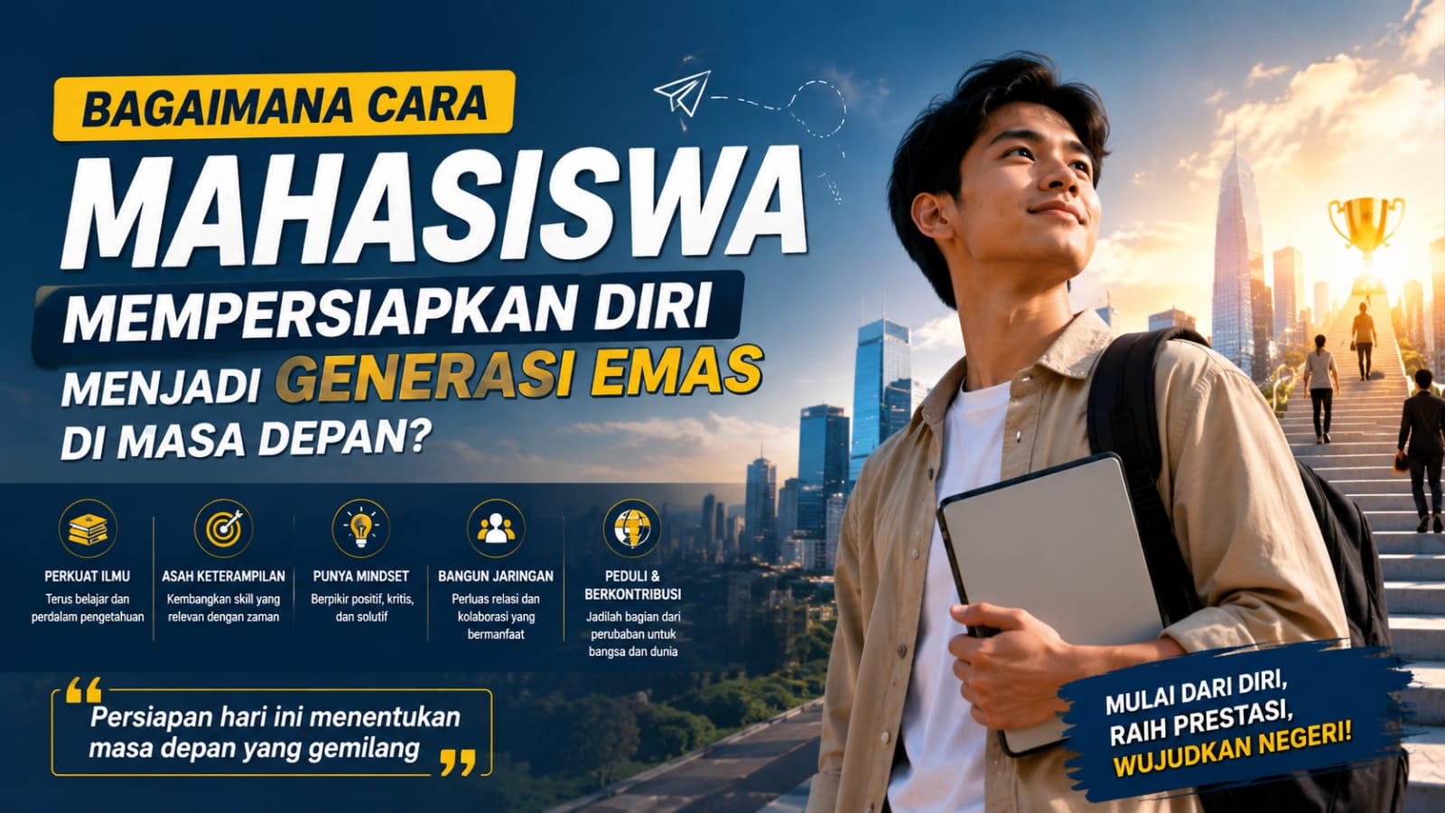 Bagaimana Cara Mahasiswa Mempersiapkan Diri Menjadi Generasi Emas di Masa Depan?