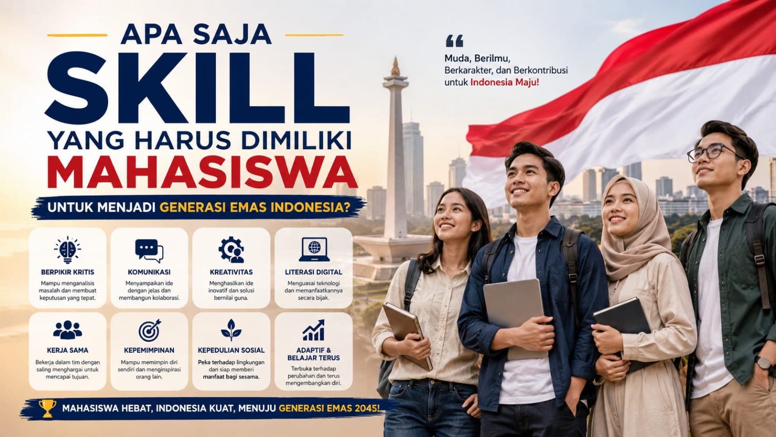 Apa Saja Skill yang Harus Dimiliki Mahasiswa untuk Menjadi Generasi Emas Indonesia?
