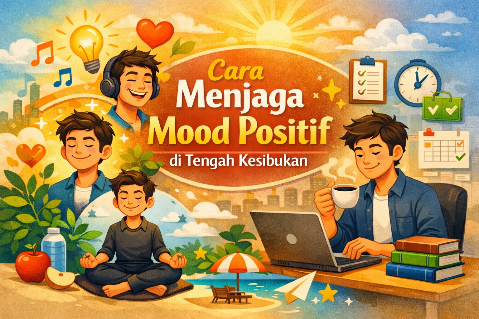 Cara Menjaga Mood Positif di Tengah Kesibukan