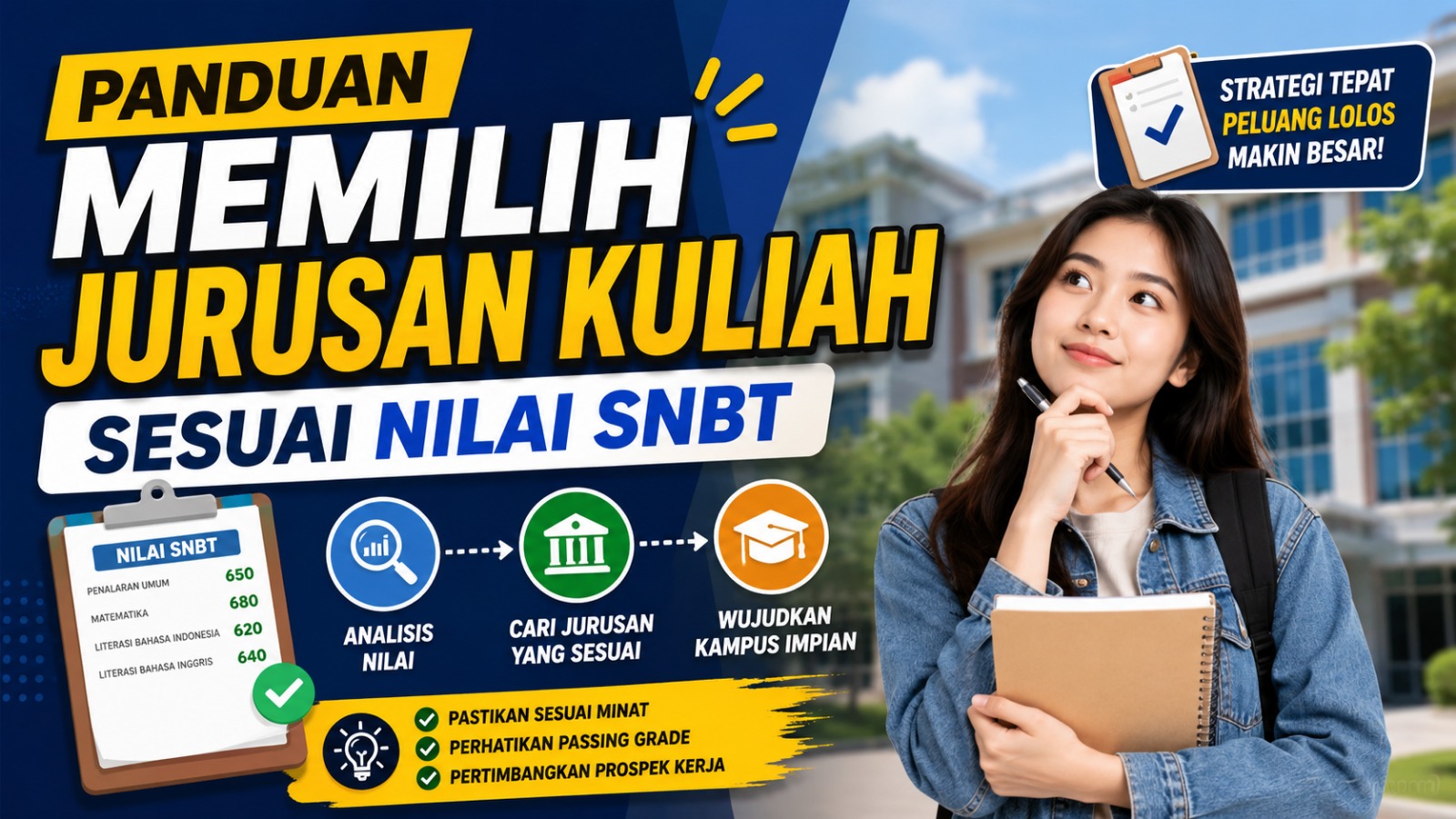 Panduan Memilih Jurusan Kuliah Sesuai Nilai SNBT