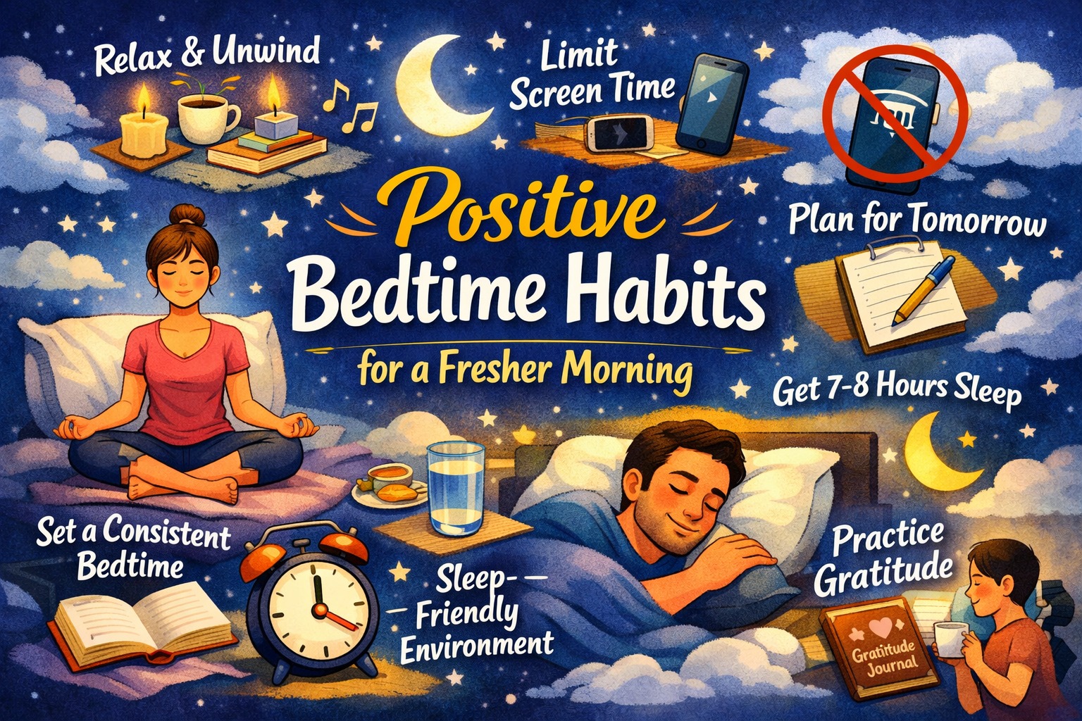 Positive Bedtime Habits for a Fresher Morning