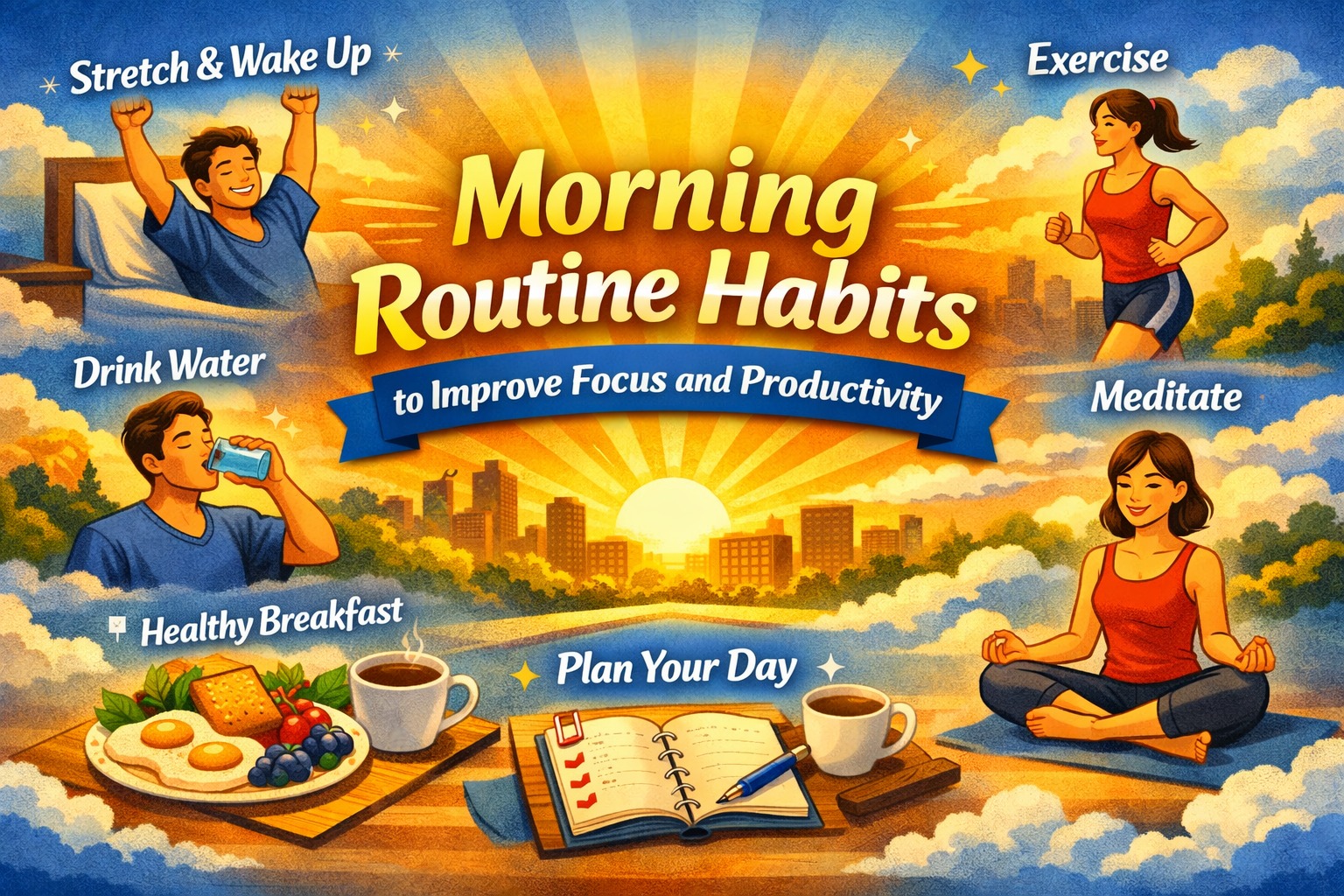MORNING ROUTINE HABITS TO IMPROVE FOCUS AND PRODUCTIVITY