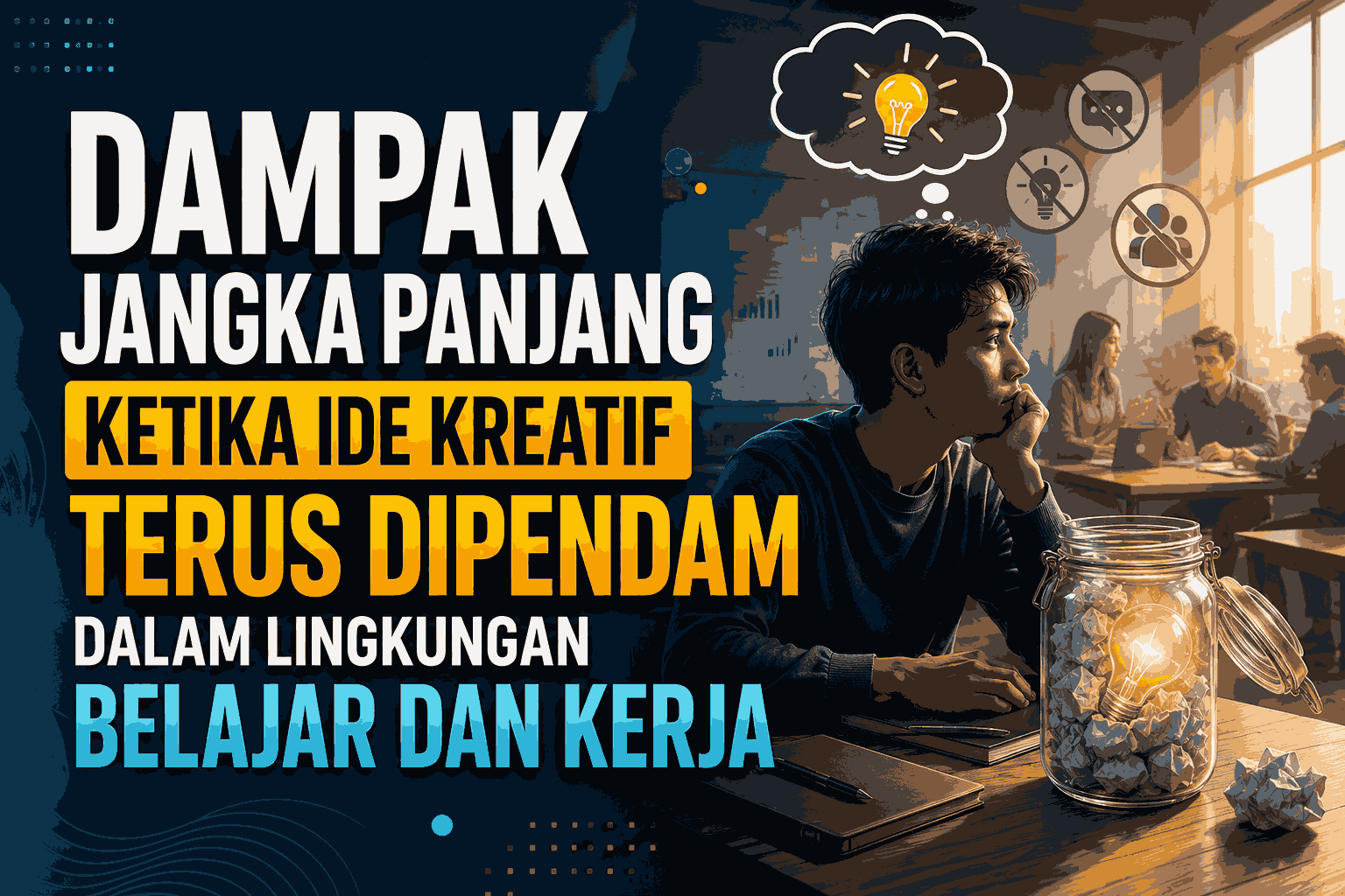 Dampak Jangka Panjang Ketika Ide Kreatif Terus Dipendam Dalam Lingkungan Belajar Dan Kerja