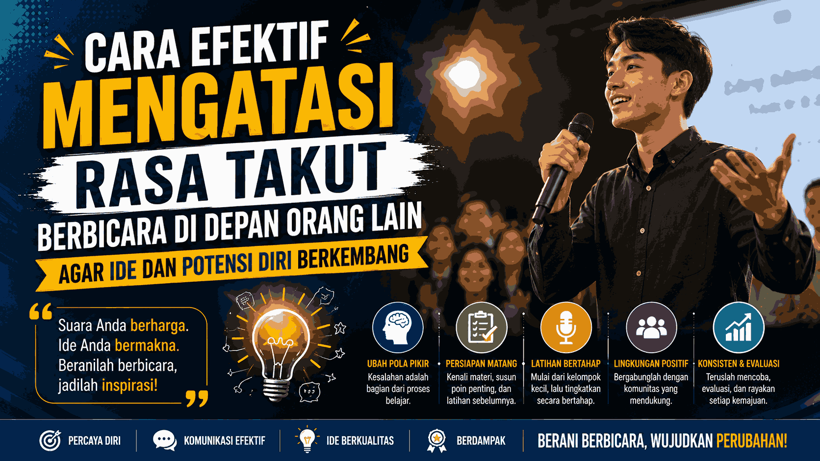Cara Efektif Mengatasi Rasa Takut Berbicara Di Depan Orang Lain Agar Ide Dan Potensi Diri Berkembang