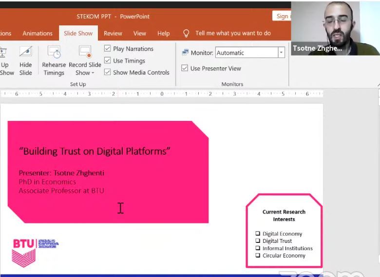 Kuliah tamu 2022 feri dosen Universitas Bisnis dan Teknologi Georgia, bagaimana membangun kepercayaan pada platform digital part 1