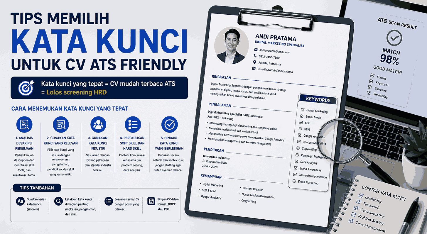 Tips Memilih Kata Kunci untuk CV ATS Friendly