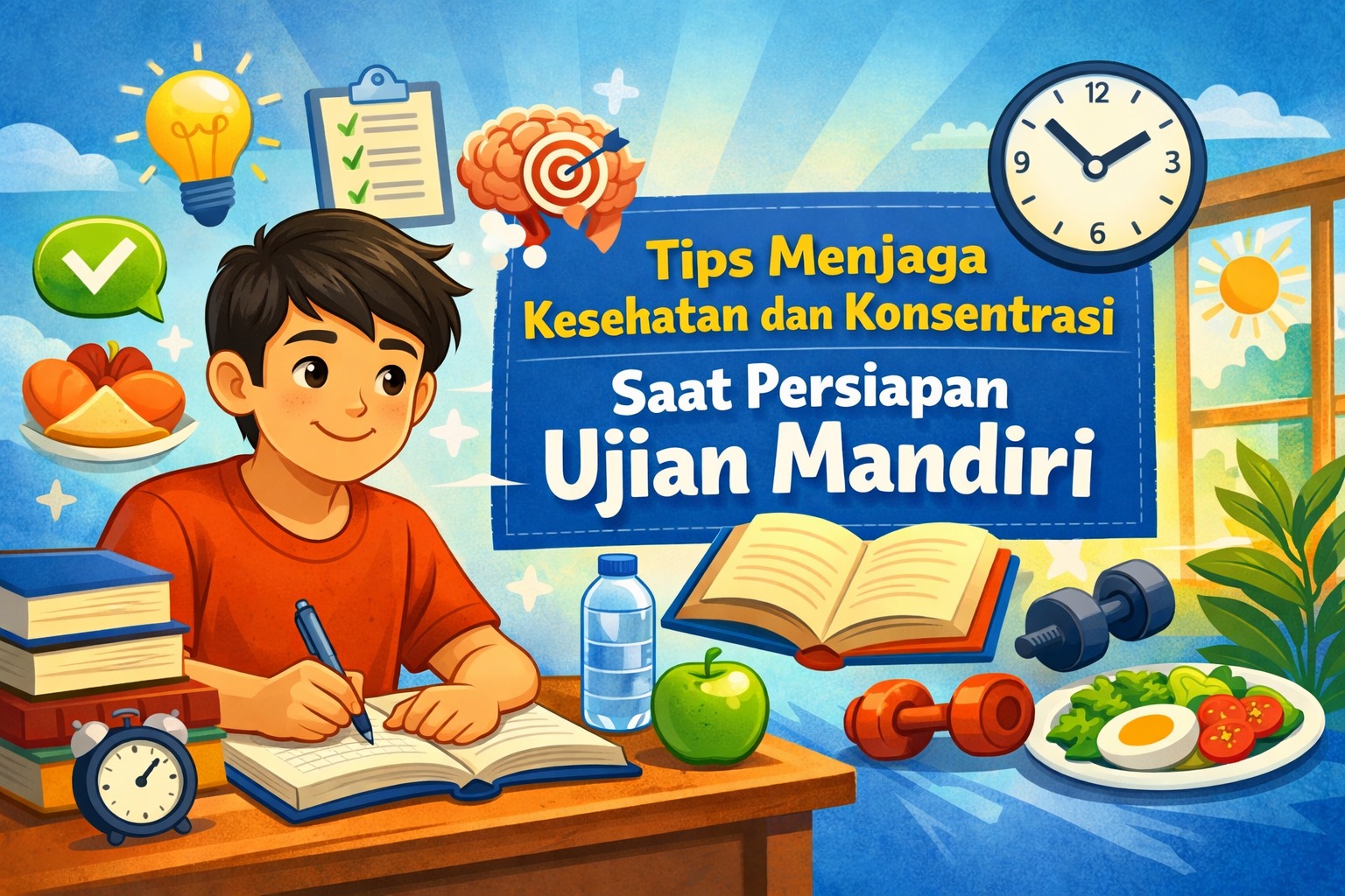 Tips Menjaga Kesehatan dan Konsentrasi Saat Persiapan Ujian Mandiri